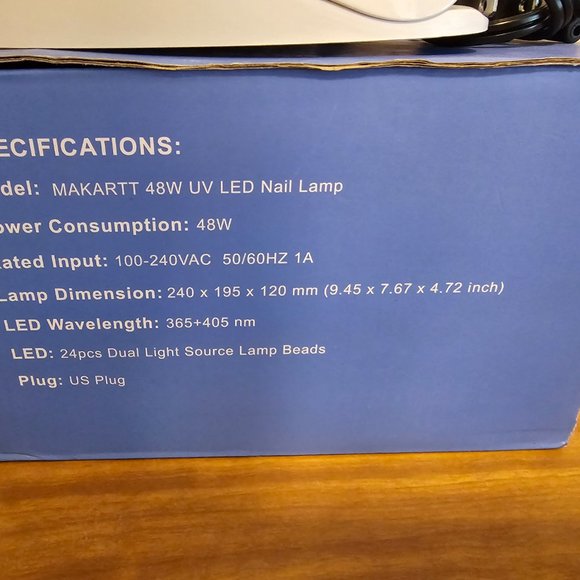 New in the Box Markartt LED UV 48W Nail Lamp Dryer Gel Polish Setter - Picture 4 of 6